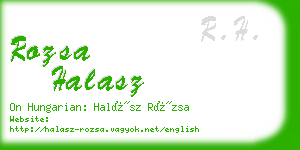 rozsa halasz business card